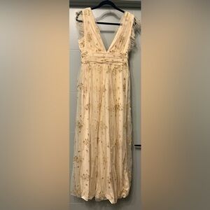 Baltic Born Champagne Gold Shimmer Dress - Large
